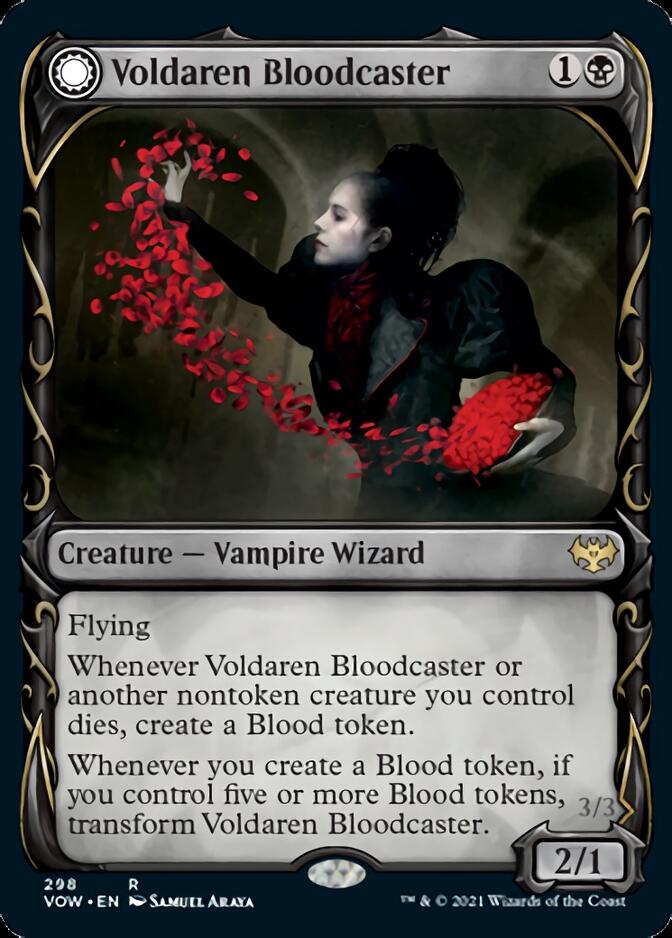 Voldaren Bloodcaster // Bloodbat Summoner (Showcase Fang Frame) [Innistrad: Crimson Vow] | Amazing Games TCG