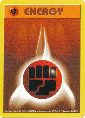 Fighting Energy (97/102) [Base Set Shadowless Unlimited] | Amazing Games TCG