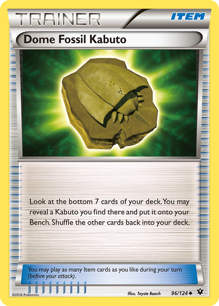 Dome Fossil Kabuto (96/124) [XY: Fates Collide] | Amazing Games TCG