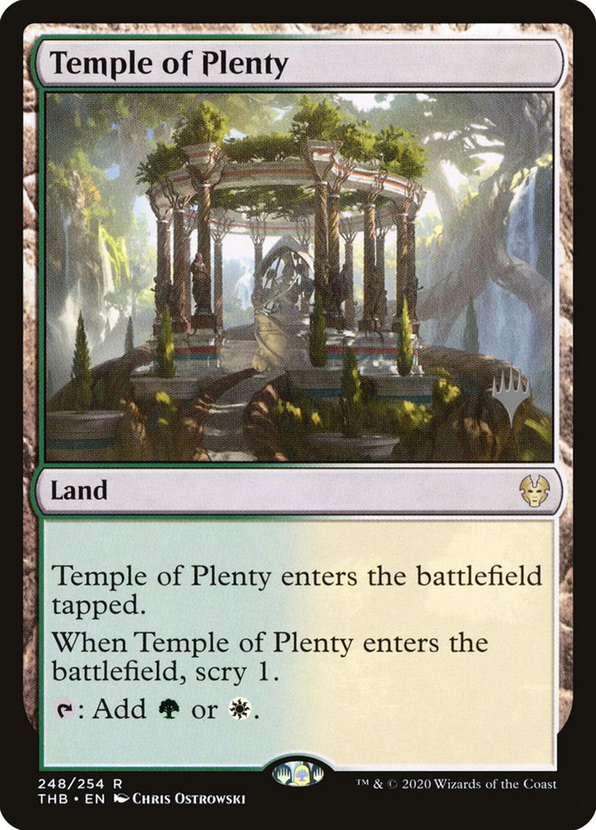 Temple of Plenty (Promo Pack) [Theros Beyond Death Promos] | Amazing Games TCG