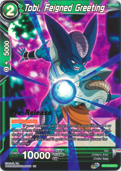 Tobi, Feigned Greeting (BT13-068) [Supreme Rivalry Prerelease Promos] | Amazing Games TCG