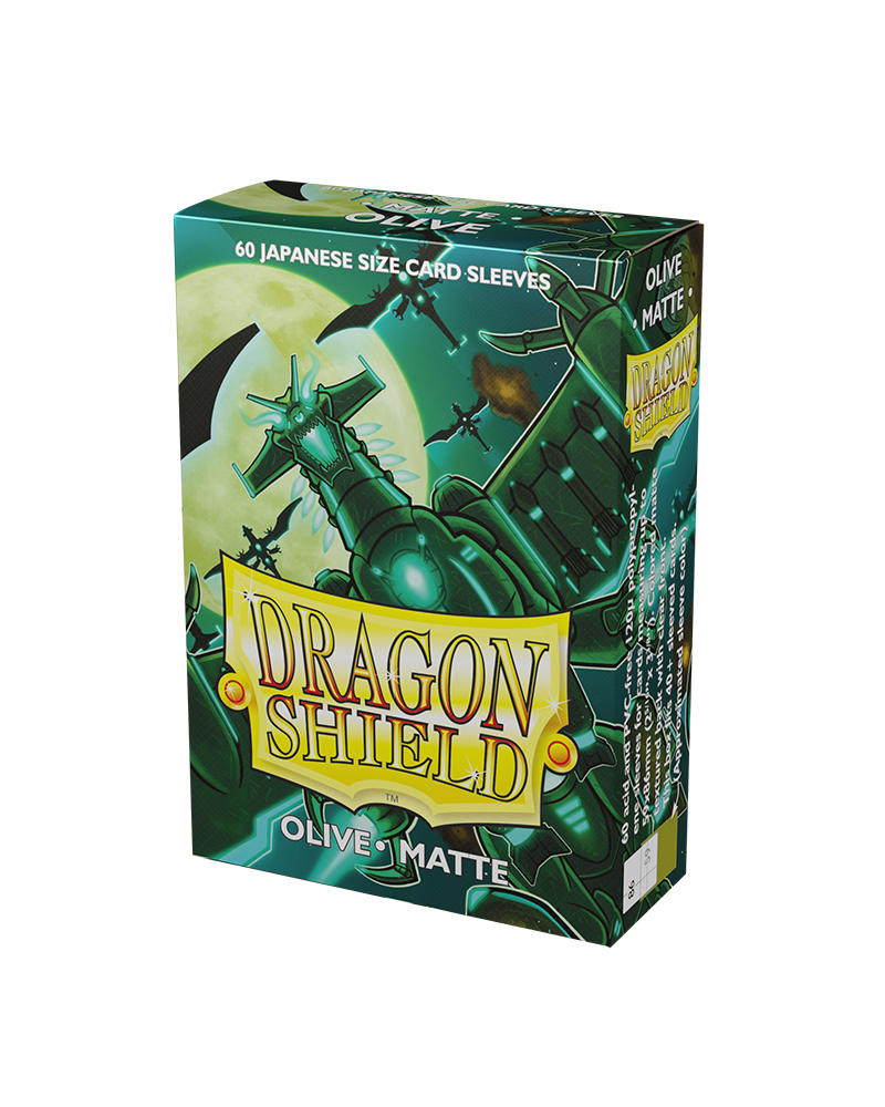 Dragon Shield Japanese Matte Olive ’Bakudrane' – (60ct) | Amazing Games TCG